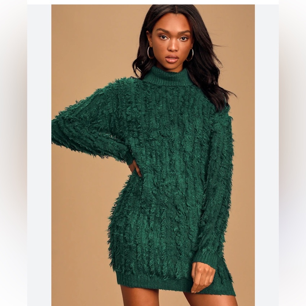 Lulu's Teal Knit Dress